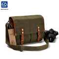 China factory wholesale high quality travel vintage canvas camera bag